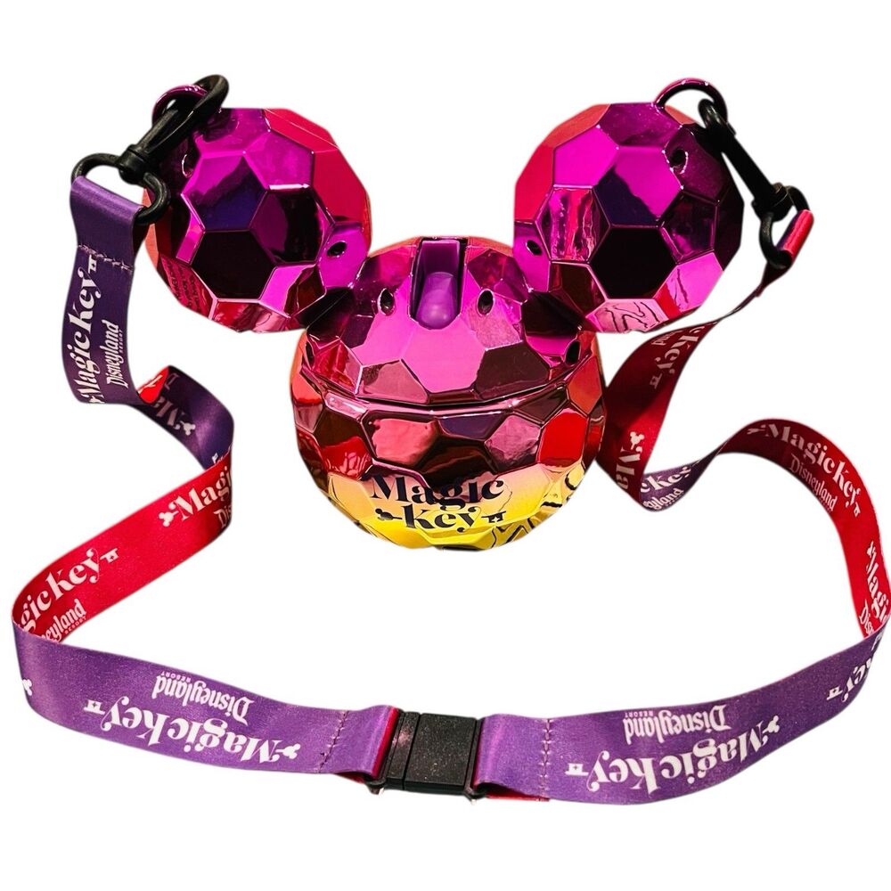 Disneyland Magic Key Mirrored Mickey-Shaped Sipper Disco Ball Iridescent